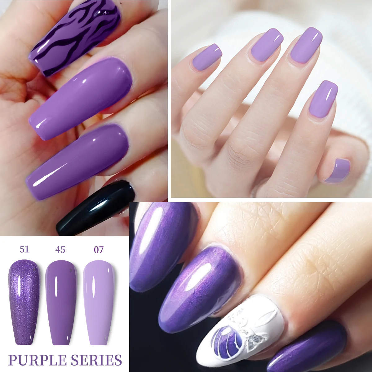 Nuovo smalto per unghie in tinta unita 0,24 once * conduzione di calore per unghie singole, ad alta durata dell'acqua, per uso in salone di bellezza per unghie fai da te