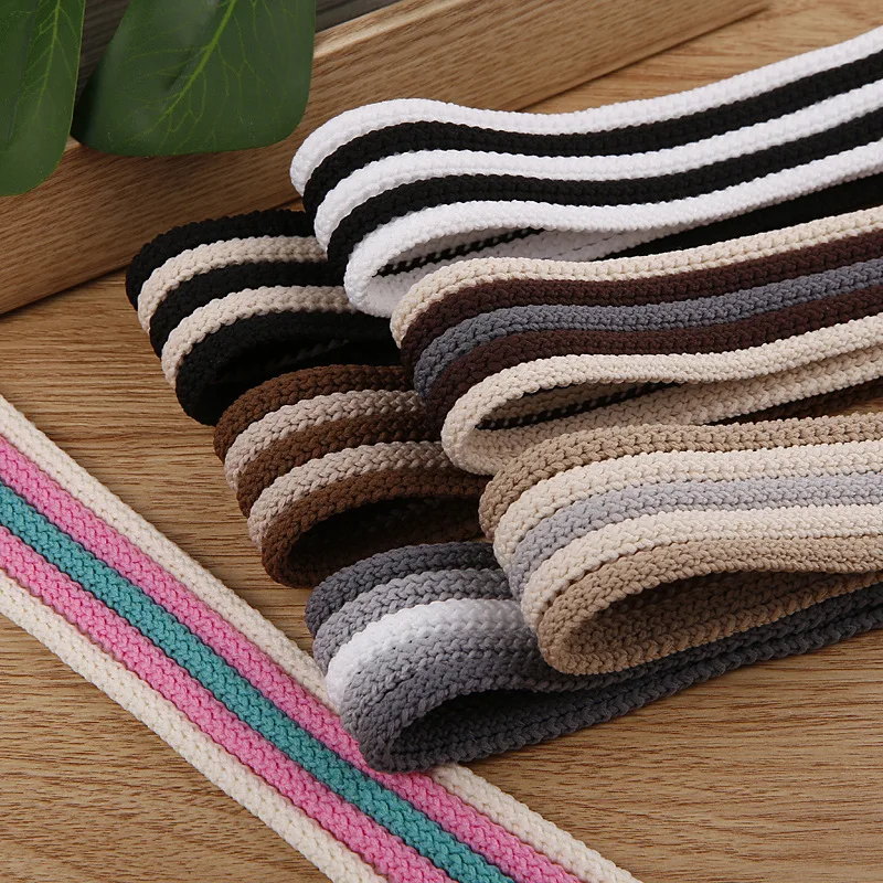 5 Yards 35MM Knit Stripe Colorful Ribbons Hair Bows DIY Crafts Handmade Accessories Clothing footwear Hat Materials