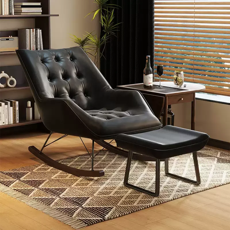 

Nordic Salon Armrest Chair Nonslip Modern Recliner Ergonomic Rocking Chair Armchair Bedroom Designer Fotele Do Salonu Furniture