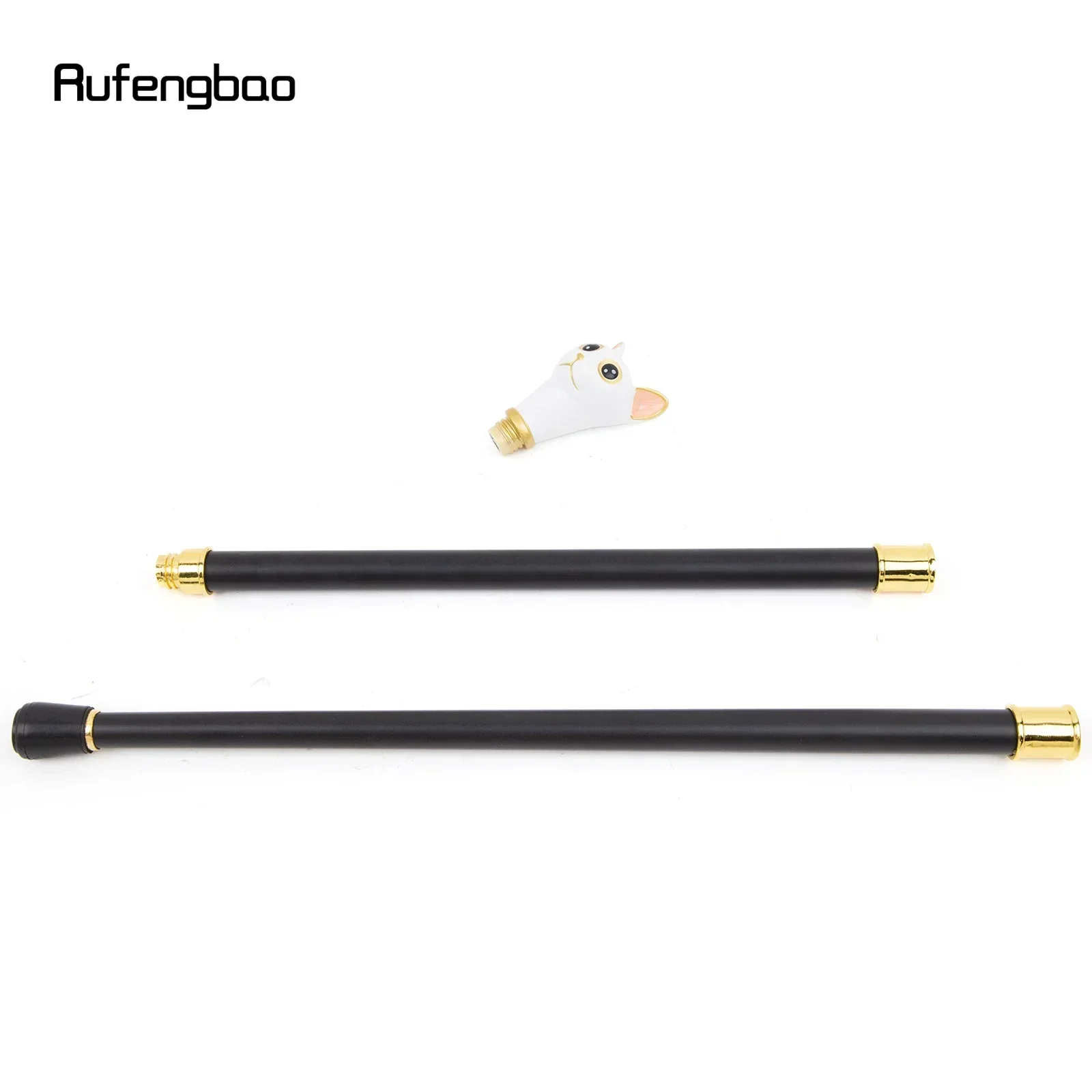 White Golden Cat Gentleman Kitten Walking Cane Fashion Walking Stick Gentleman CrosierSteampunk & Everyday Use 93cm