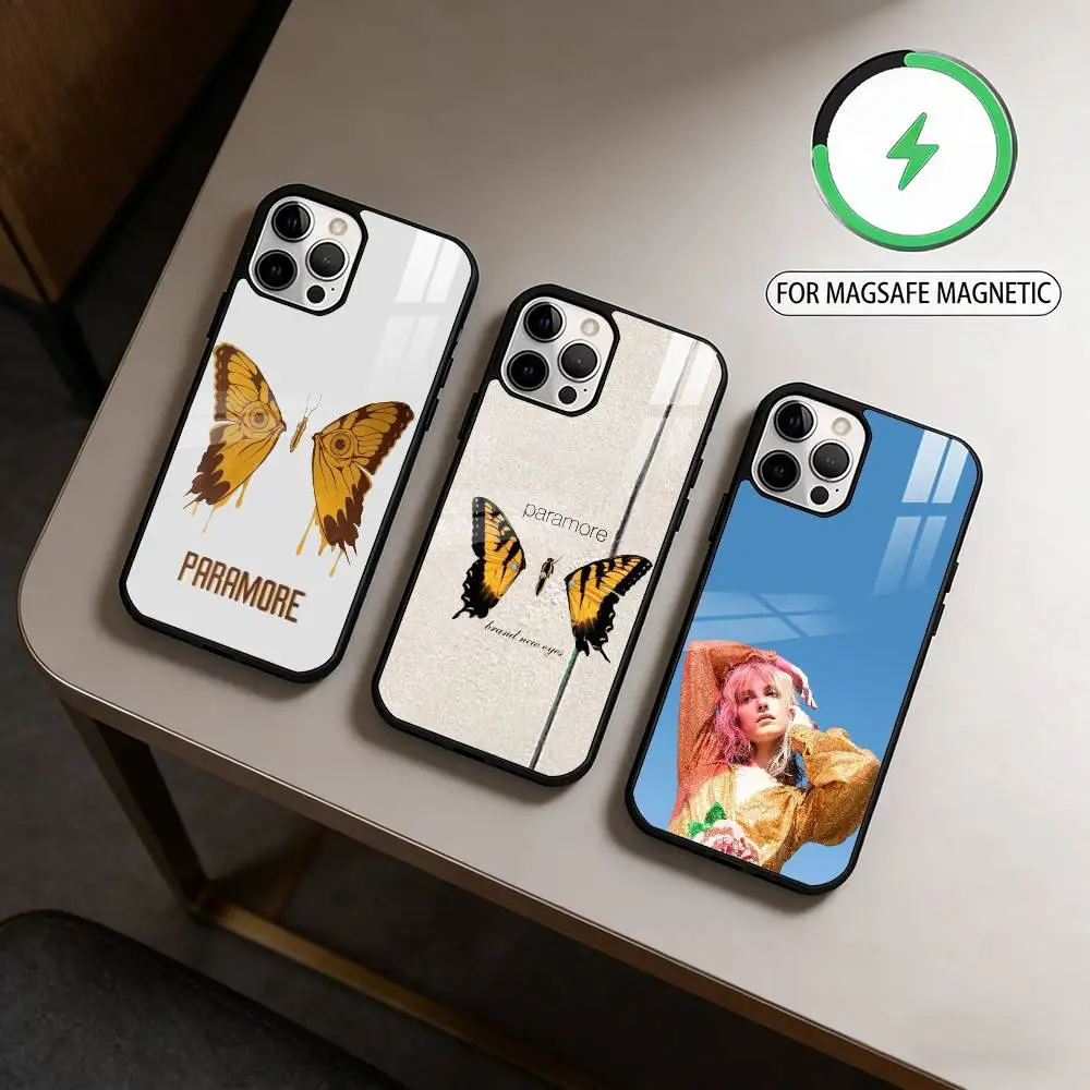 

COOL B-Band P-Paramore Magnetic For Magsafe Wireless Charging Phone Case For iPhone17,16,15,14,13,12,11 Plus,Pro Max