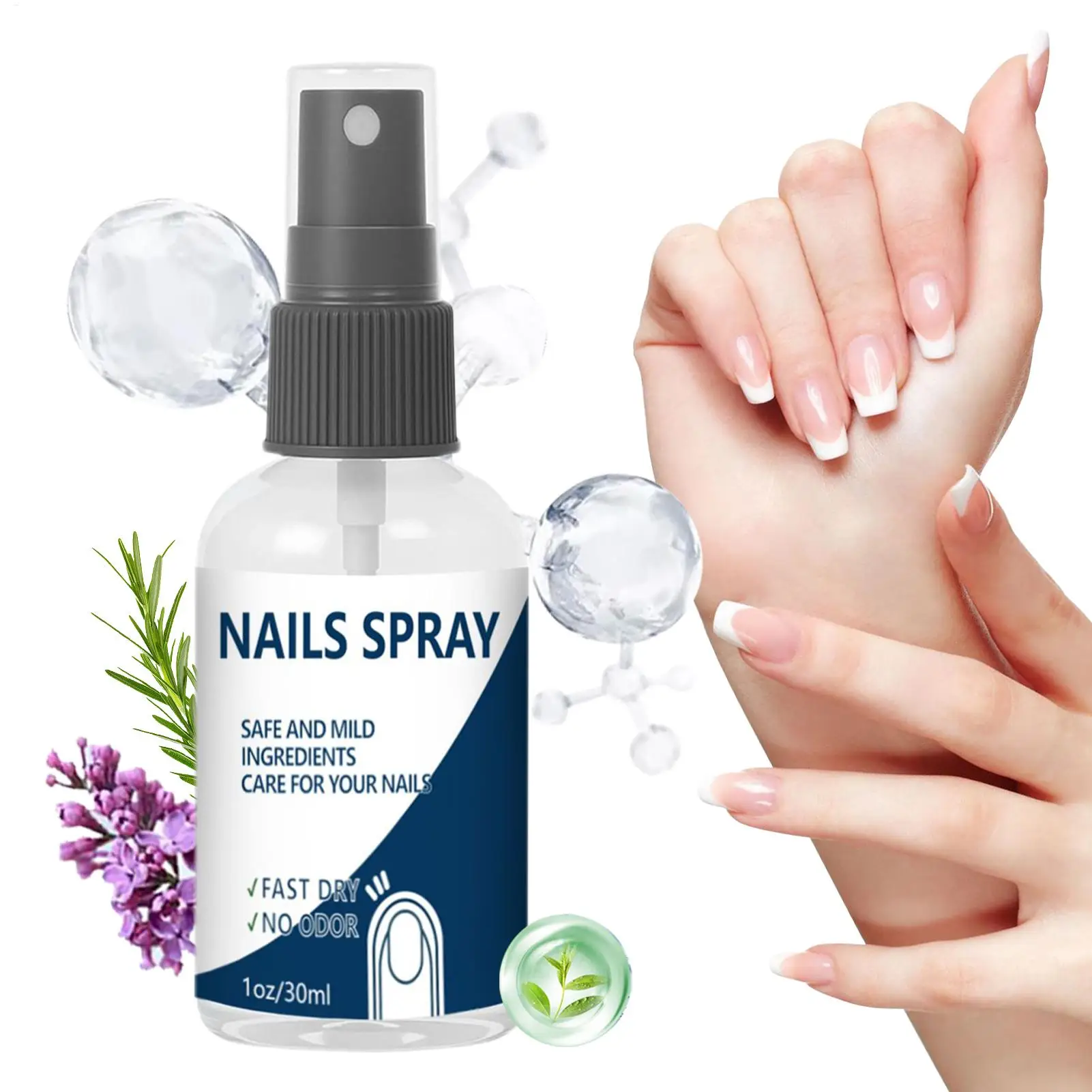 Nail Strengthener Spray - Long-Lasting Renewal Solution for Fingernails & Toenails Care - Nail Nutrition for Women, Girls