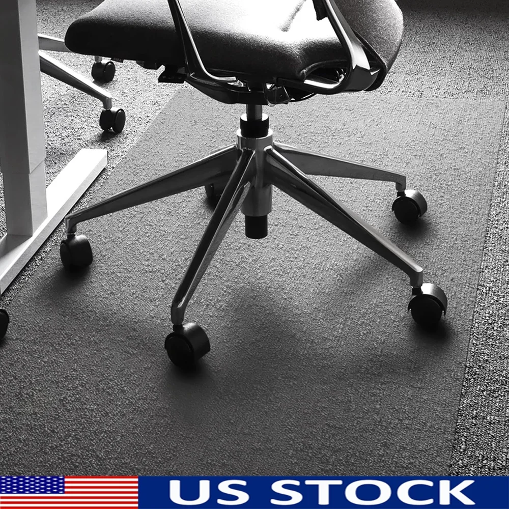 

Clear Polycarbonate Chair Mat 60x60 Ergonomic Floor Protector Carpet Heavy Traffic Areas Child Pet Safe Eco-Friendly