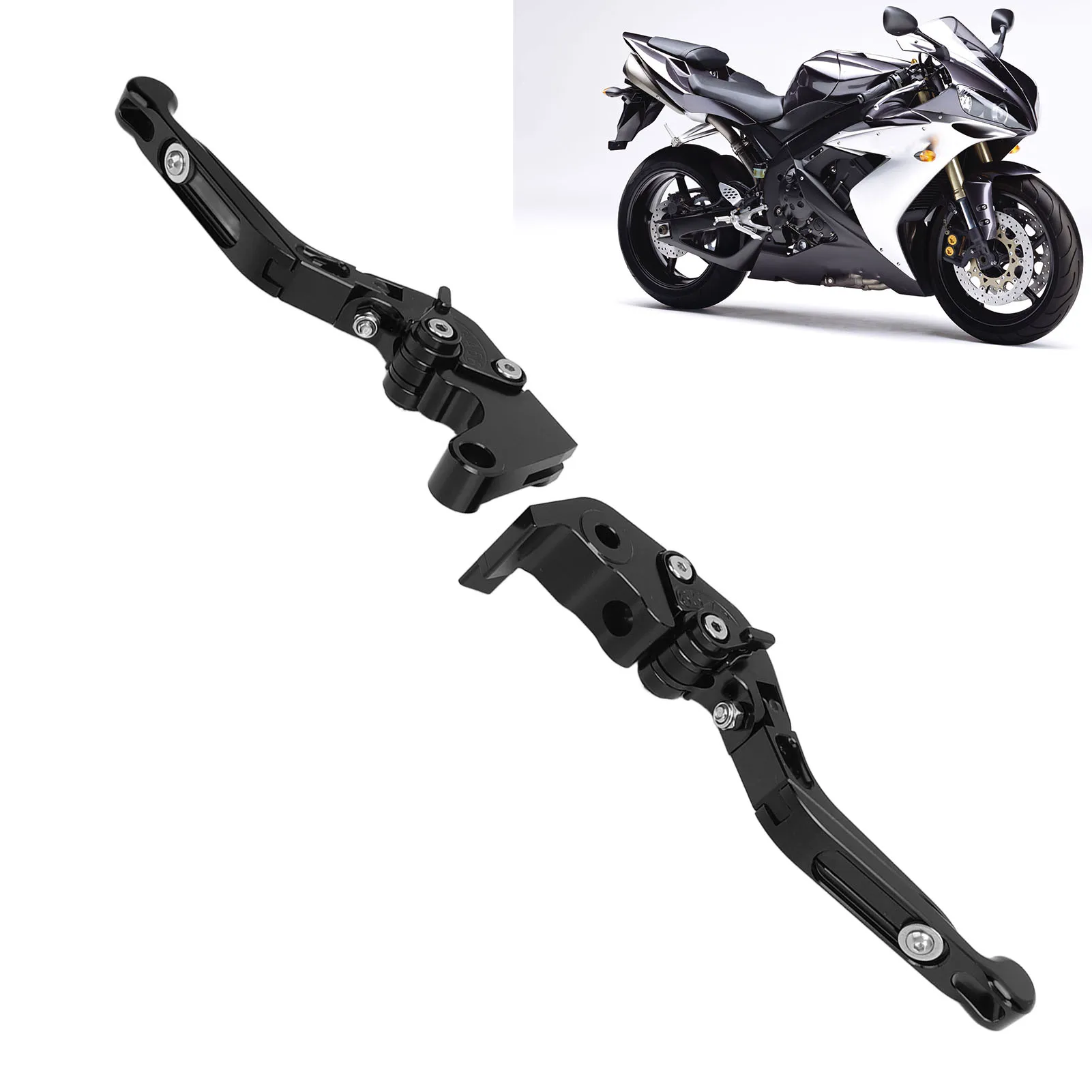 

Складные рычаги сцепления для мотоцикла с ЧПУ 6061, тормозной рычаг сцепления из алюминиевого сплава для YZF R1 R6 R6S