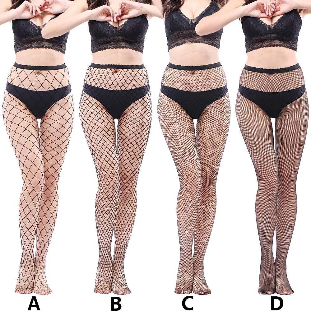 Sexy Pantyhose Non-slip Mesh Hollow Fishnet Stockings Exotic Apparel Tights Teddies Bodysuits Four Styles Thigh High Stockings