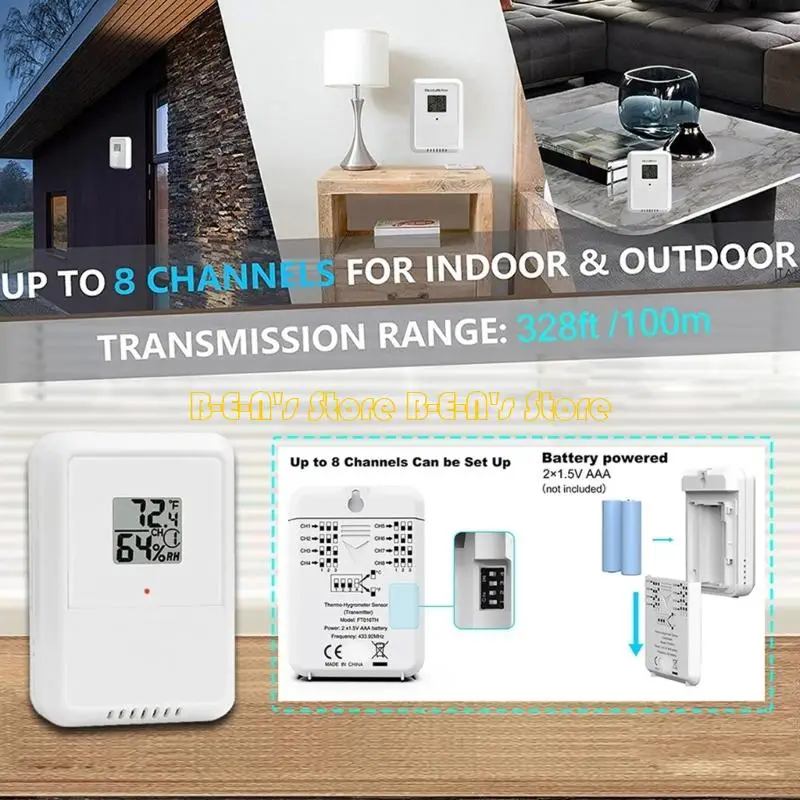 Y1AD Wireless Weather Stations With Long Distance Transmission And Detailed Climate Measurement For Everyday Use