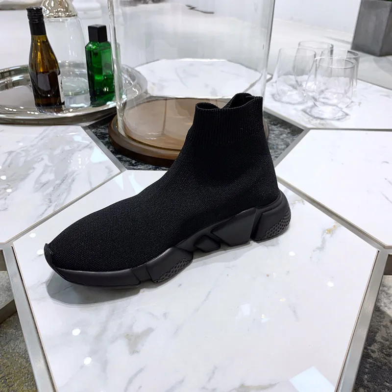 High Top Elastic Sock Shoes with Thick Soles & Elevated Inner Height, Trendy Couple Shoes, Casual & Versatile Sports Shoes Women