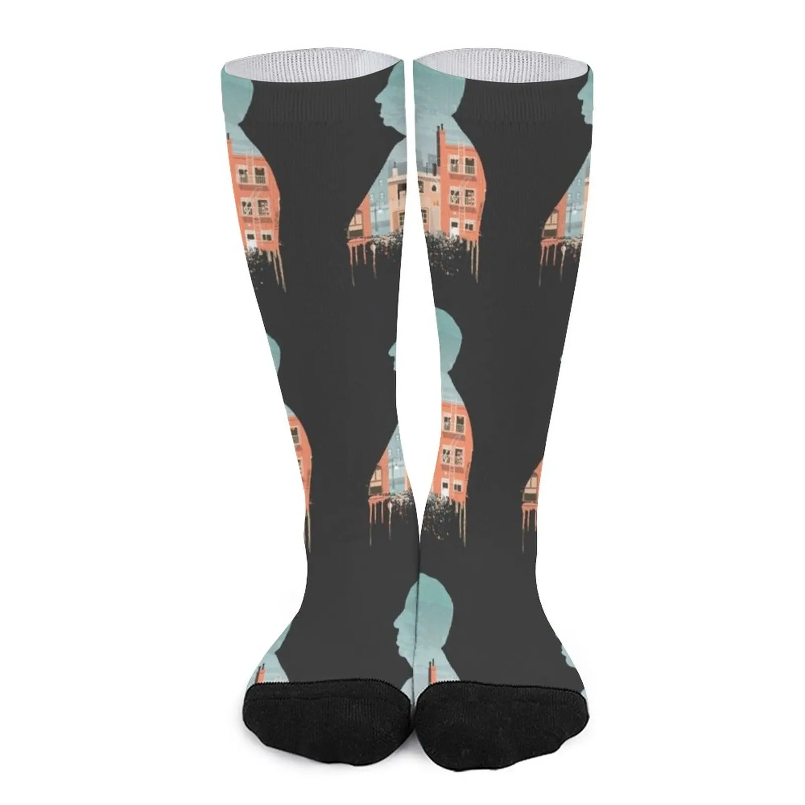 Alfred Hitchcock's Rear Window Illustration by Burro Socks moving stockings Thermal socks man winter