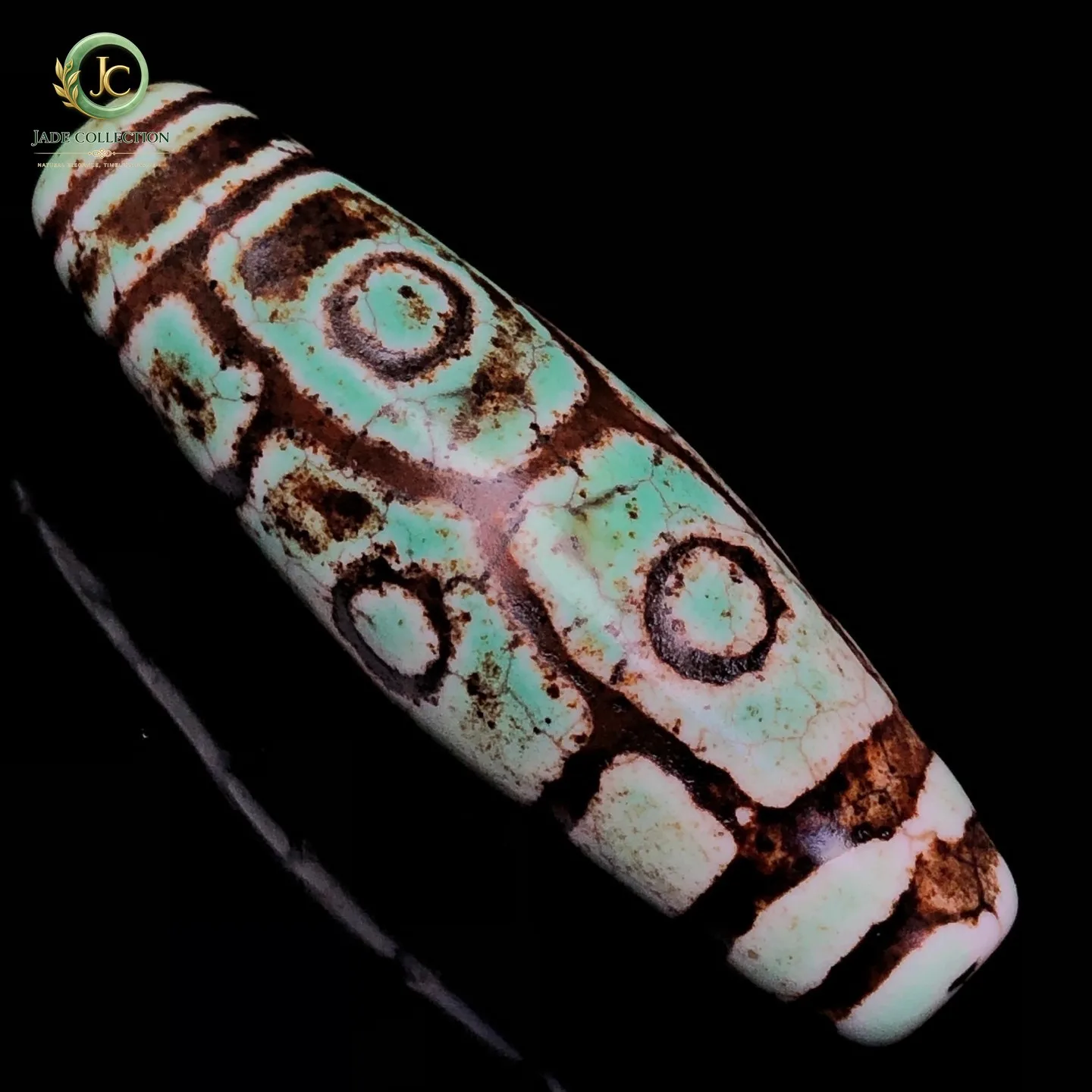 Rare Tibetan Buddhism Agate Dragon 6 Eyes Dzi Bead Amulet Necklace Pendant Z063
