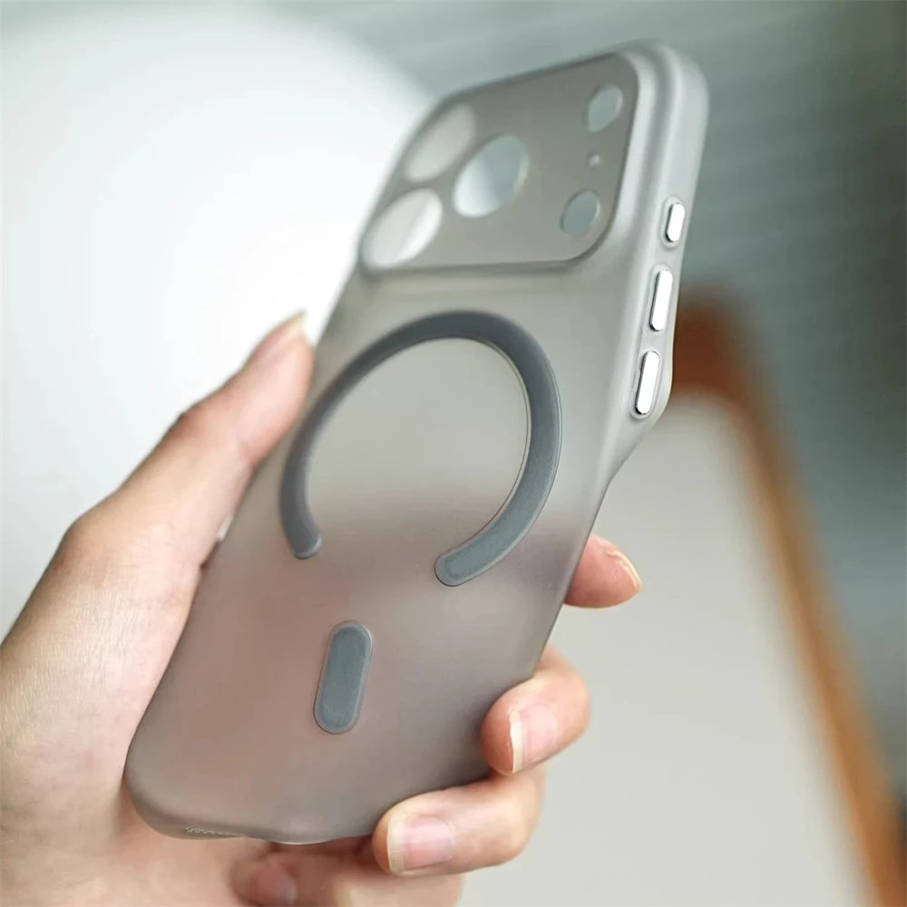 Ultra thin Matte Translucent Magnetic Soft Case for iPhone 17 Pro Max Air 16 15 14 13 12 Plus For Magsafe Wireless Charge Cover