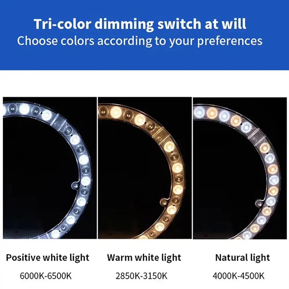 1Pcs New Board Blubs Panel Circle Light 12W 18W 24W 36W Round LED Ring Light 220V LED Module Lamp Ceiling Board