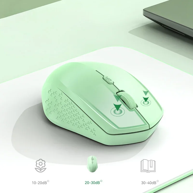 Xiaomi Wireless Mute Mouse Bluetooth 1600 Dpi 2.4Ghz Ergonomics Dual Model Type-C Rechargeable Mini Mouses For Pc Android Ios image 5