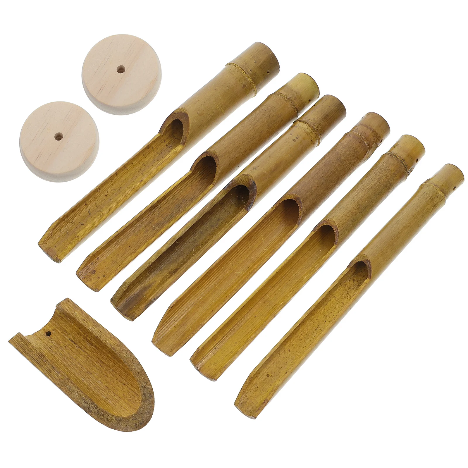 

DIY Wind Chime Kit Bamboo Tubes Wood Clapper Rustic Outdoor Garden Patio Decor Craft Supplies Unique Sound Soothing Melody