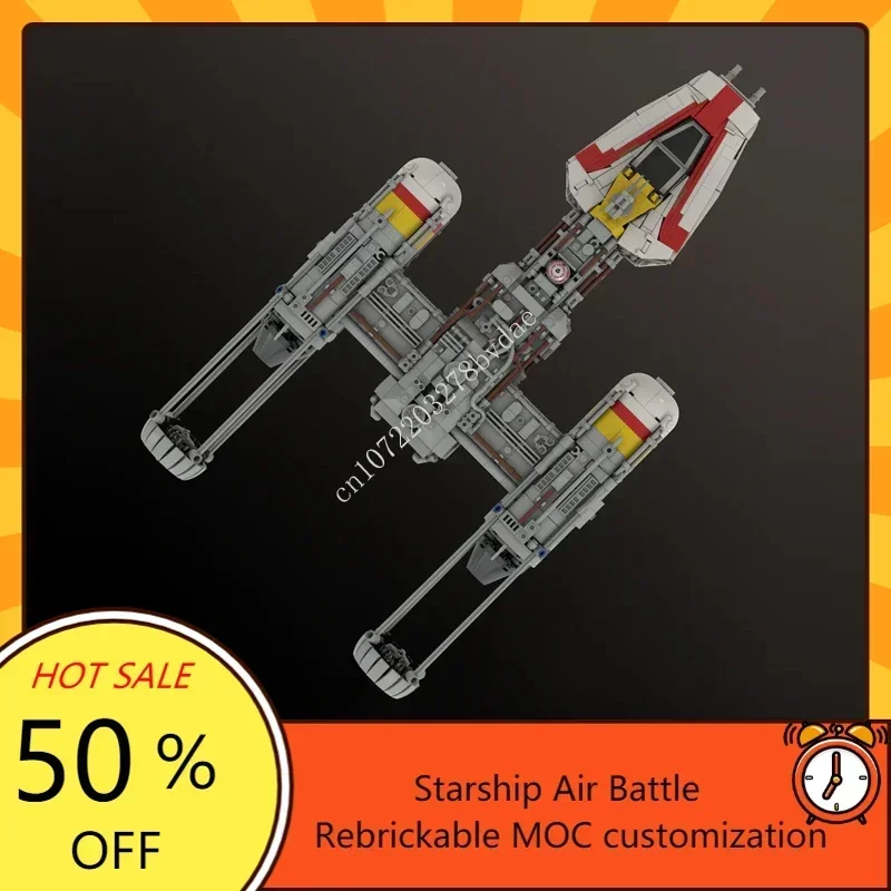 1671PCS MOC Space Battle Y-wing Starfighter Bomber Model Building Blocks Technology Bricks DIY Creative Assembly Toys Kids Gifts