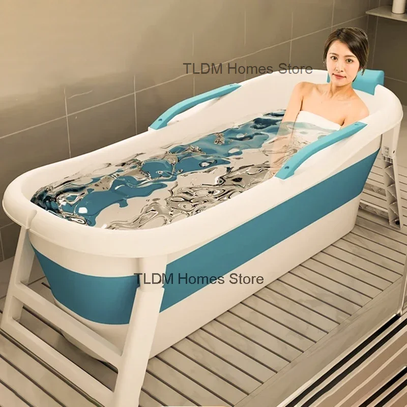 Nordic Portable Bathtubs Foldable Bath Tubs Full Body Adult Large Bathtub Adult Household Children's Thickened Bath Bidet B