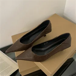 Eilyken Spring Design Leopard Print Woman Pumps Pointed Toe Thin Low Heels Elegant Party Female Shoes Zapatos De Mujer