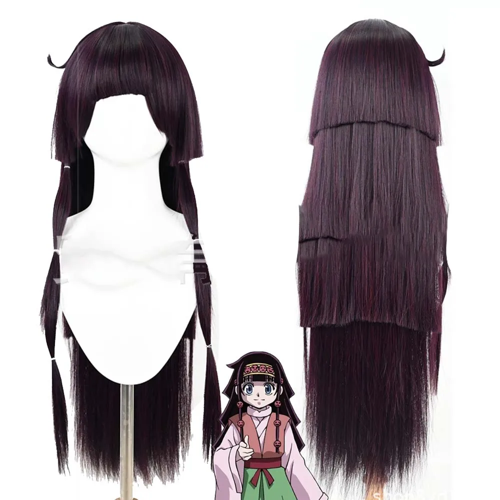 

Женский аниме Hunter Alluka Zoldyck Aruka Черный длинный парик