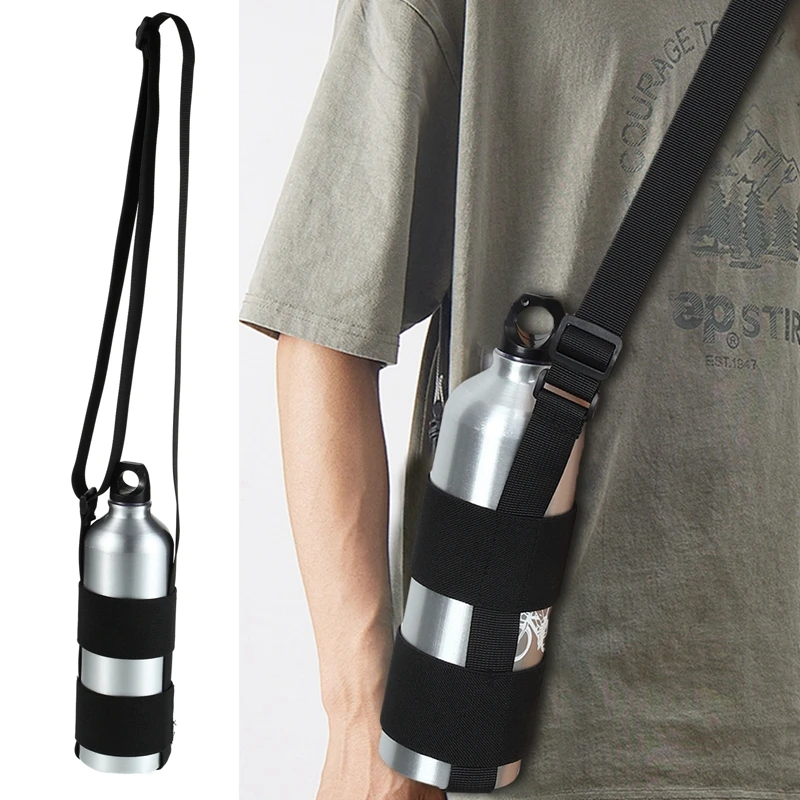 Water Bottle Holder Carrier Strap Water Bottle Strap Sleeve Sports Cup Carrier Pouch Cover Portable Holder Outdoor For Walking