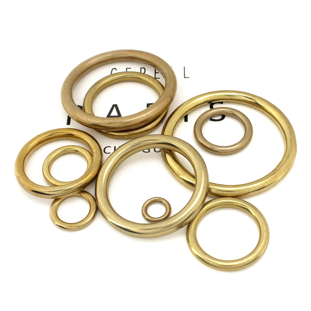 5pcs Round Buckle Solid Brass Cast O-Ring Seamless For Webbing Leather Craft bag strap belt pet collar High Quality