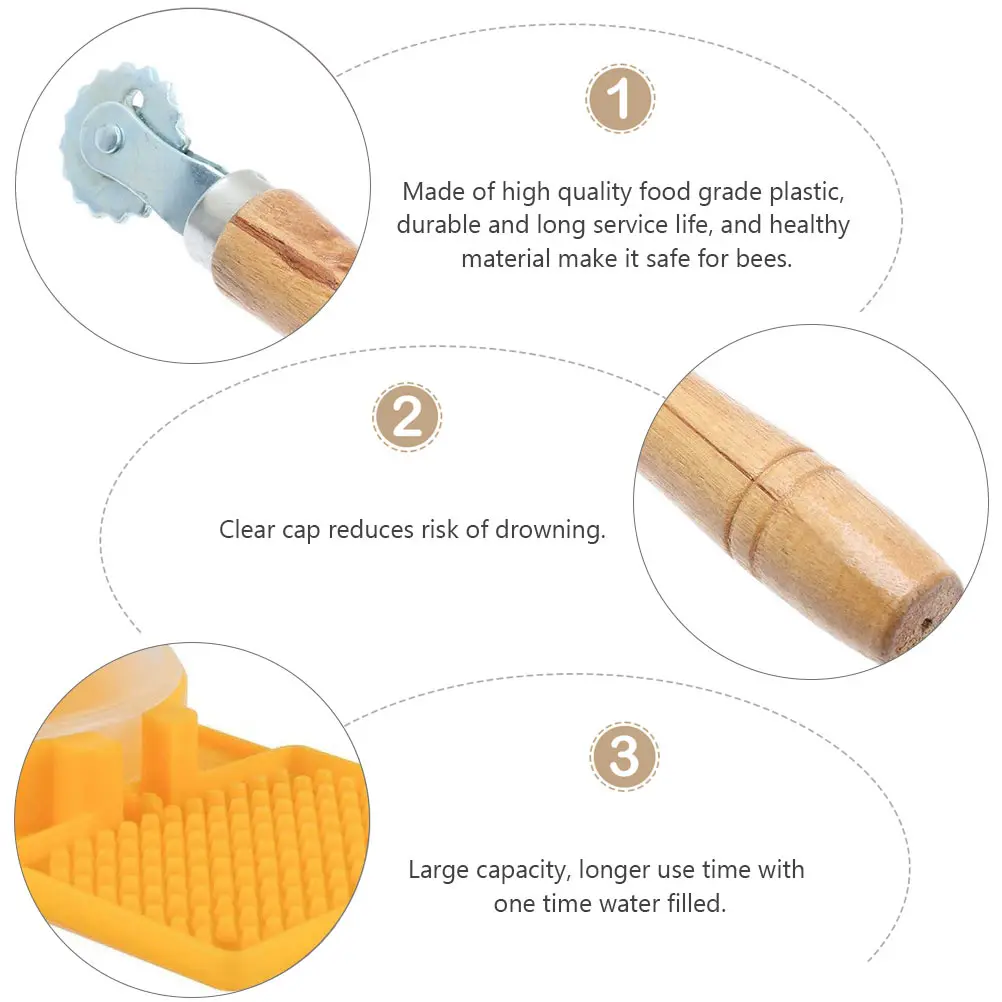 

2pcs Food Grade Durable Healthy Material Large Capacity Nest Door Beehive Galvanized Bee Supplies Water Feeder Drinking Box Bee
