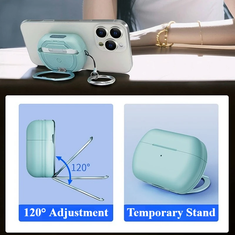 Eary per Airpods Pro 2/1 Gen Custodia protettiva magnetica per auricolari per ricarica wireless Paraurti e supporto in silicone antiurto