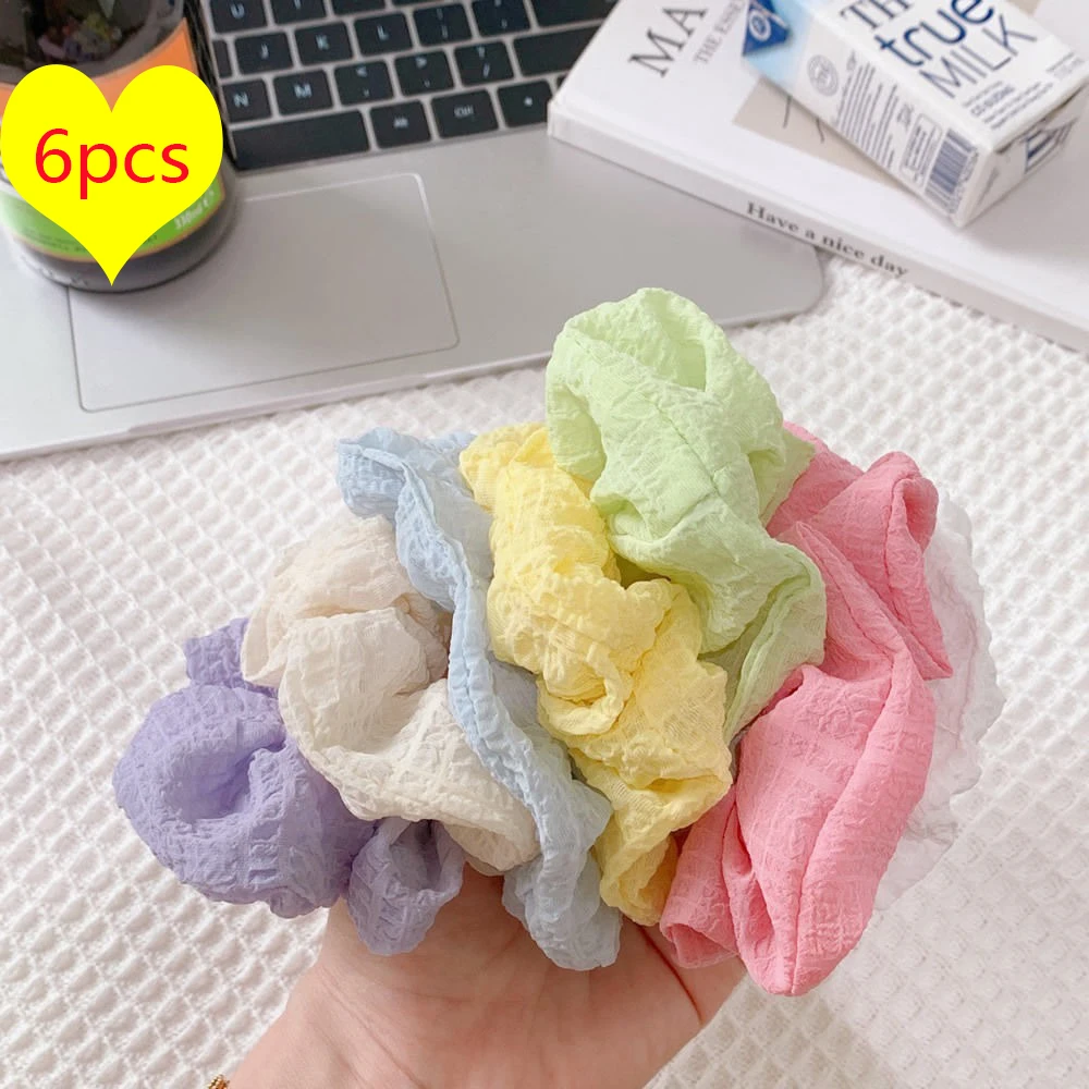 7 Stück Böhmen Candy Farbe Haargummis für Frauen Mädchen Niedliche elastische Haargummis Bänder Stirnband Gummibänder Haarschmuck – Detail 3