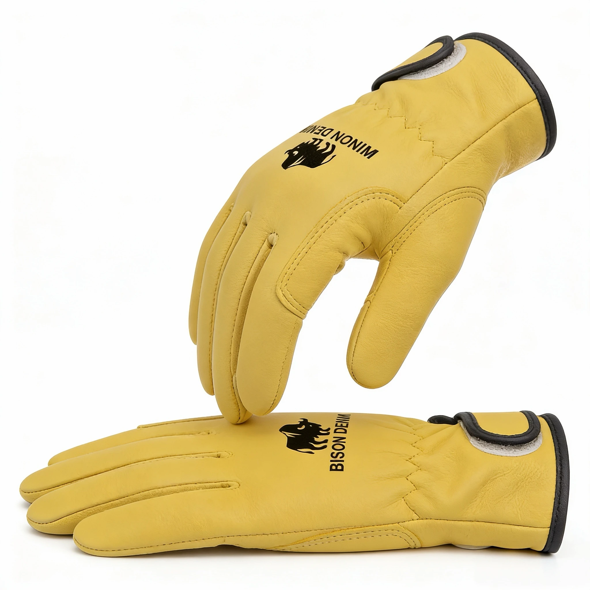 

Перчатки BISON DENIM из прочной кожи, универсальные мужские перчатки для тяжелых условий эксплуатации, всесезонные