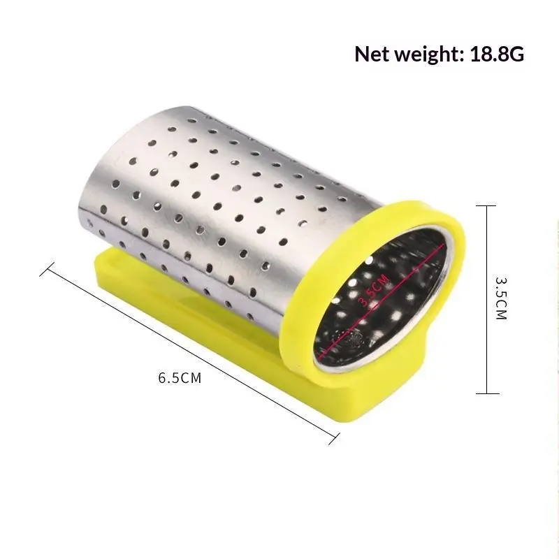 New Colorful Stainless Steel Tea Infuser With Non Slip Silicone Handle And Fine Leak Proof Holes Perfect For Home Office