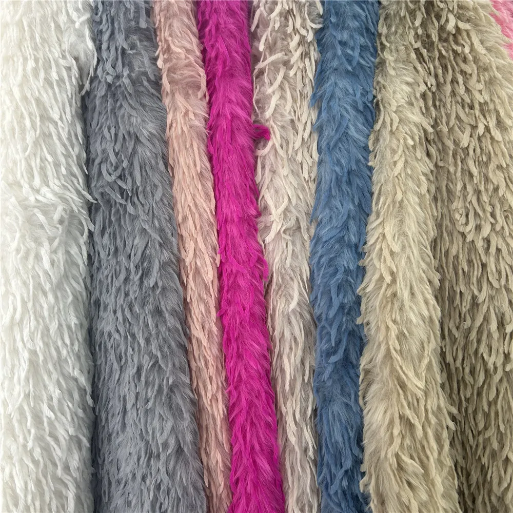 White pink black simulation Feather Long Flow Su Velvet Mascot fabric Coat Pillow Curtain Bag sweater costumes party decorations