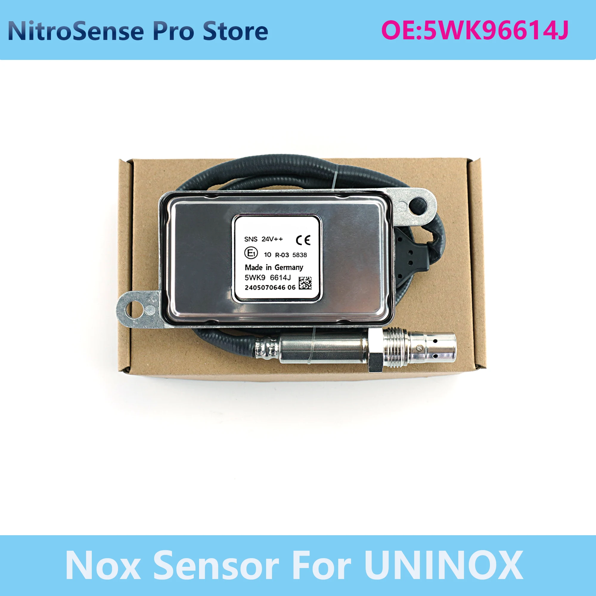 

Новый датчик оксида азота 5WK96614J 5WK9 6614J 24В для дизельного двигателя грузовика Uninox (датчик NOX)