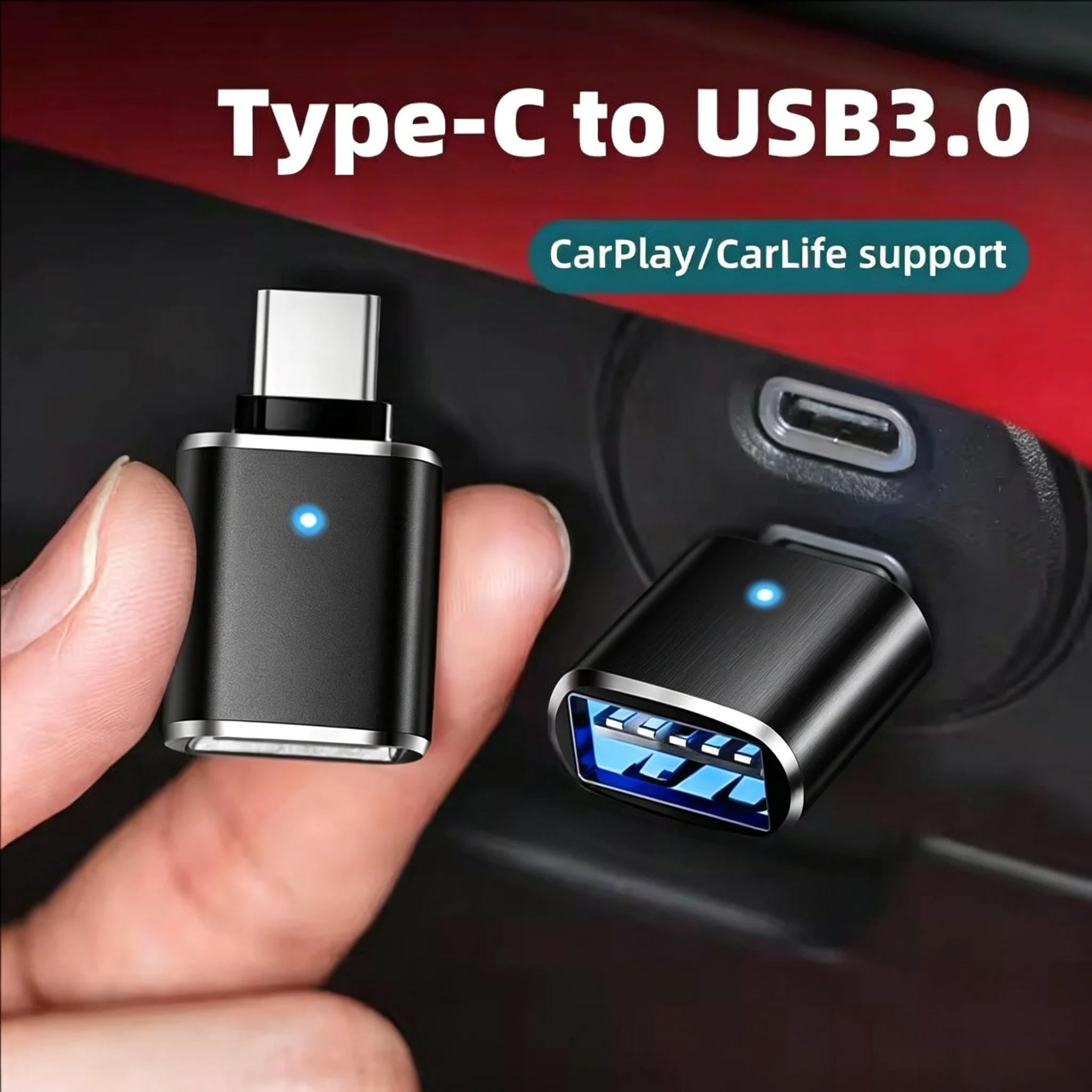 1pcs USB 3.0 Type-C Data Adapter Type C 10A OTG USB C Male To USB For Suzuki DZire Swift Jimny Ignis Grand Vitara Alto Xbee Swac