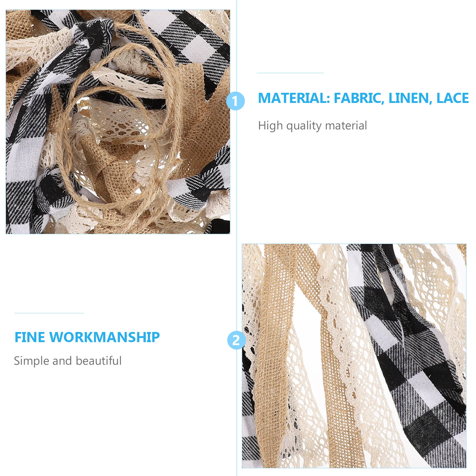 

Rustic Burlap Banner Linen Lace Banner Decoration for Wedding Bridal Shower Baby Shower Home Party Decor Linen Lace Bunting