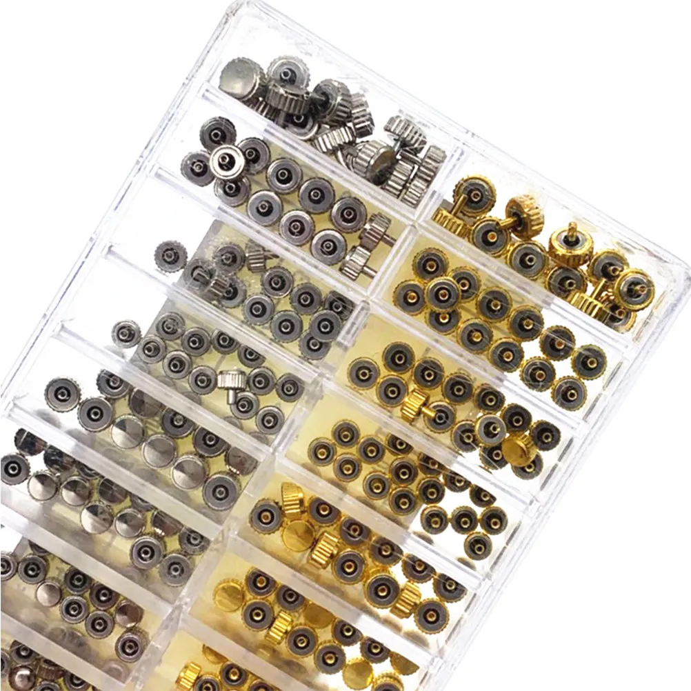 

Набор для ремонта часов: 300 шт. коронок и штоков, 20 отсеков, 3.5мм, 4.0мм, 4.5мм, 5.0мм, 6.0+2мм, с водонепроницаемыми трубками для замены