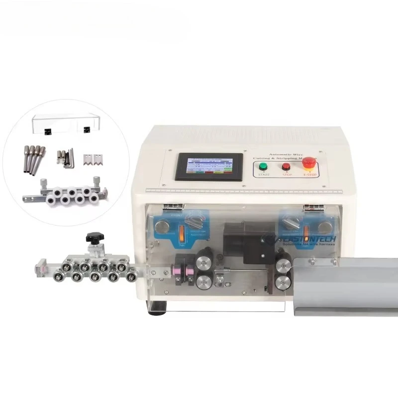 EW-3010 High Precision Full Automatic 30-12 AWG Cable Stripping Machine 6mm2 Automotive Wire Stripper 3000-8000 P/h