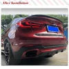 BMW X6 F16 スタンダードベースバンパー 2015-2018用 カーボンファイバー製リアバンパーリップディフューザースポイラー、リアディフューザーボディキット 3