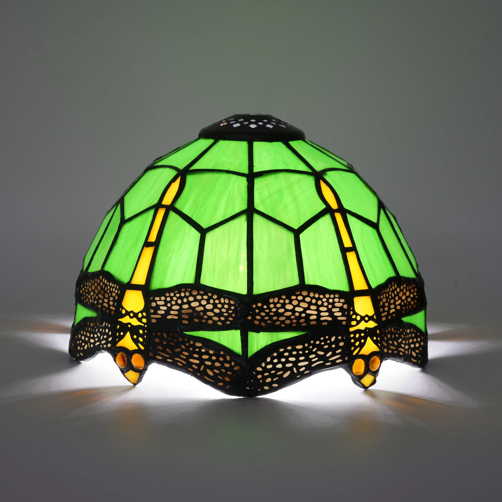 Vintage Mosaic glass lamp shade, diameter 20cm suitable for indoor ceiling lamp shade replacement, handmade art lamp shade