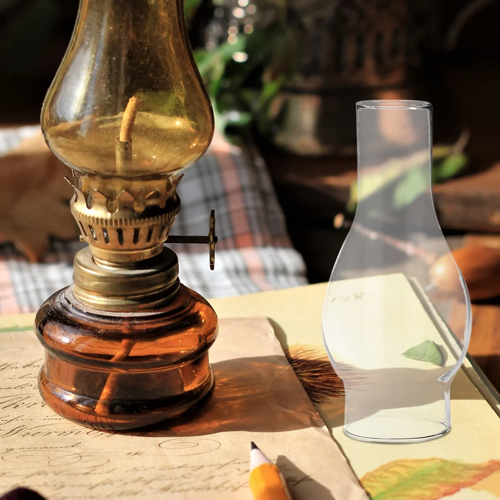 

Винтажный стиль, прозрачное стекло, масляная лампа, сменный абажур для дымохода для внутреннего декора, стабильное пламя, неработанный кислород