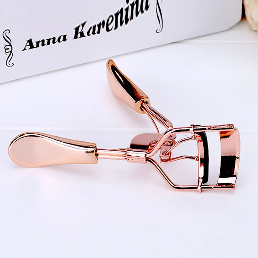 

Rose Gold Stainless Steel Eyelash Curler Professional Grade Makeup Tool for Gentle Effective Curling Performance