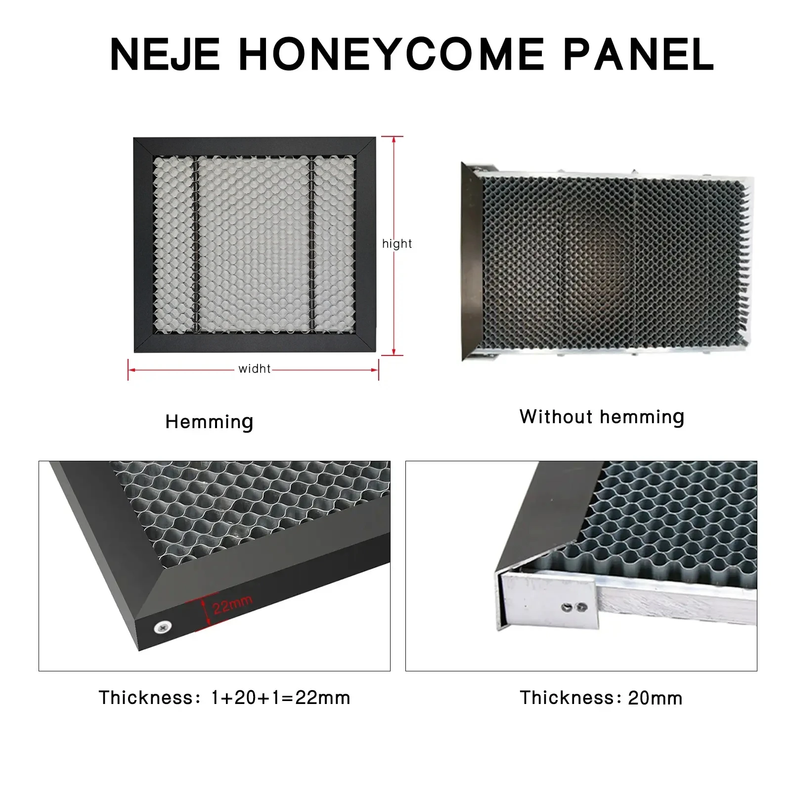 NEJE Laserowa płyta o strukturze plastra miodu 200 × 200 mm Panel o strukturze plastra miodu Stół roboczy dla wszystkich marek CNC Laser Engraver Cutter Akcesoria do obrabiarek
