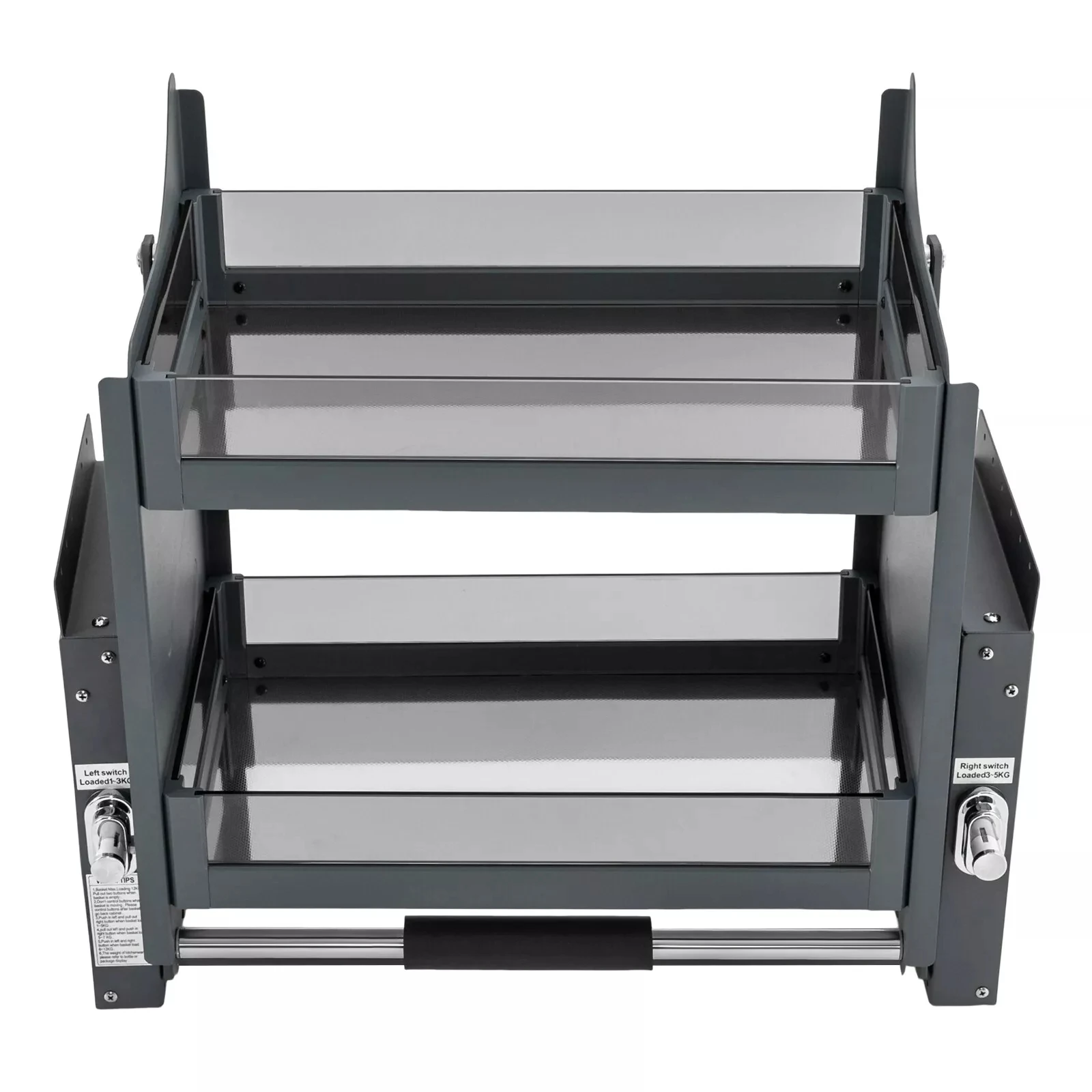 Pull-Out 2-Tier Shelf - Drop Down & Lift Mechanism for Kitchen Cabinet