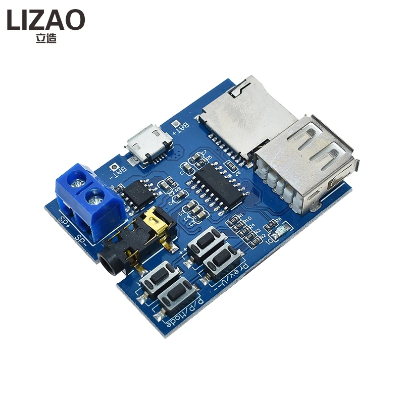 LIZAO TF Card U Disk MP3 Format Decoder Board Module Amplifier Audio Player - Decoding U Disk for Audio Playback