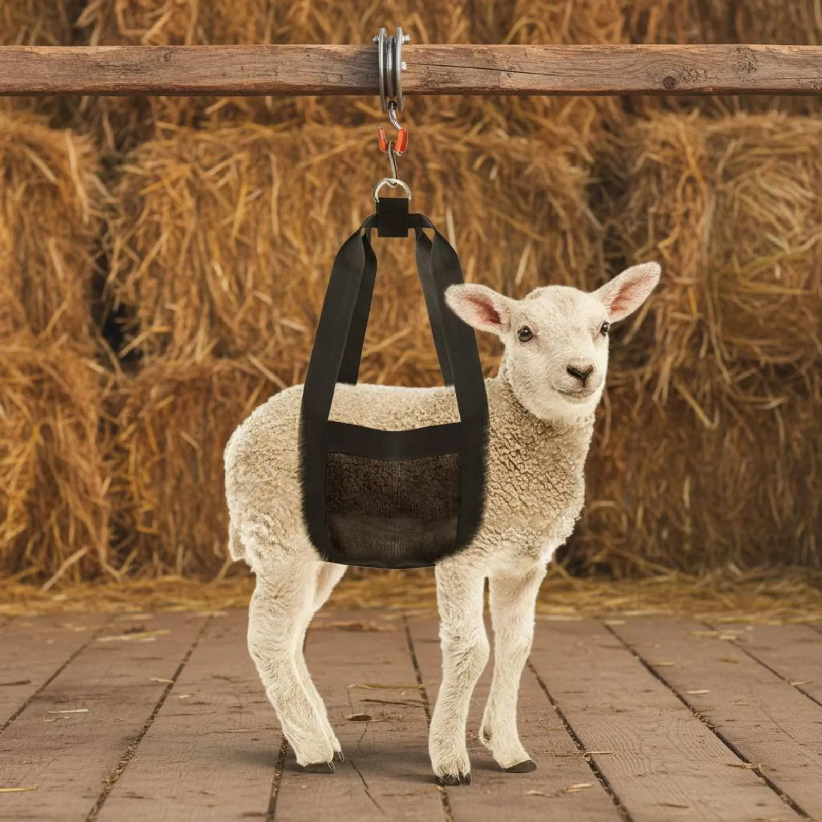 Hanging Scale Sling Heavy-Duty Sheep Weighing Sling Goat Lifting Harness Easy to Clean Livestock Weighing Bag Foldable for Farm