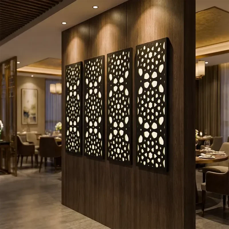 Custom Decorative Aluminum Privacy Screen Panels Perforated Outdoor Screening for Hotel Villa Residential Use