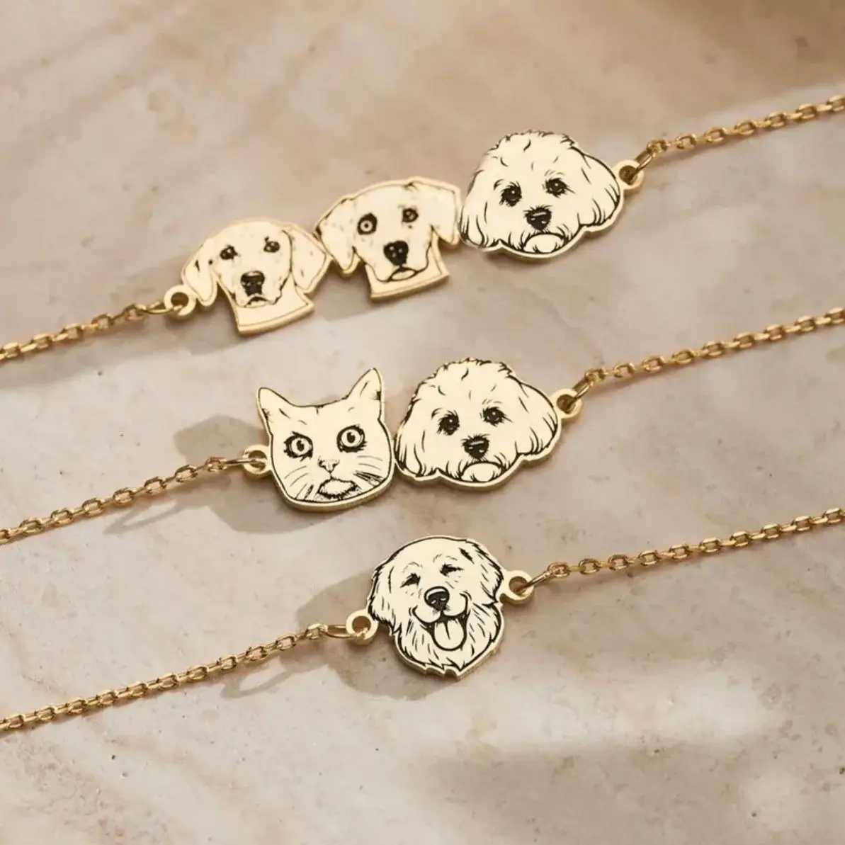 Personalized Pet Portrait Bracelet Pet Memorial Bracelet Custom Pet Picture Jewelry Pet Lost Bracelet Dog & Cat Bracelet