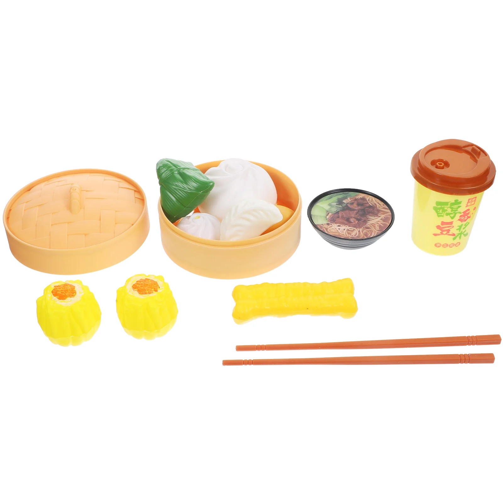 Ensemble de jouets de petit déjeuner chinois pour filles, cuiseur vapeur, jeu de simulation, accessoires de cuisine pour tout-petits