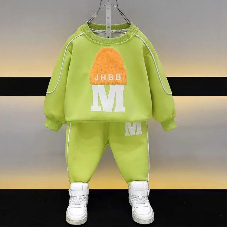 Autumn Spring Suit Baby Boys Long Sleeve Shirt And Pants 2pcs Letter Kids Casual Sports Set New Boutique Desginer 1-8T Clothes