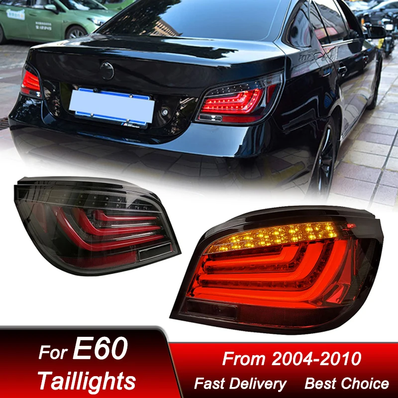

Автомобильные задние фонари для BMW 5 серии E60 523 525 520 530 2004-2010 новый стиль светодиодный динамический указатель поворота в сборе