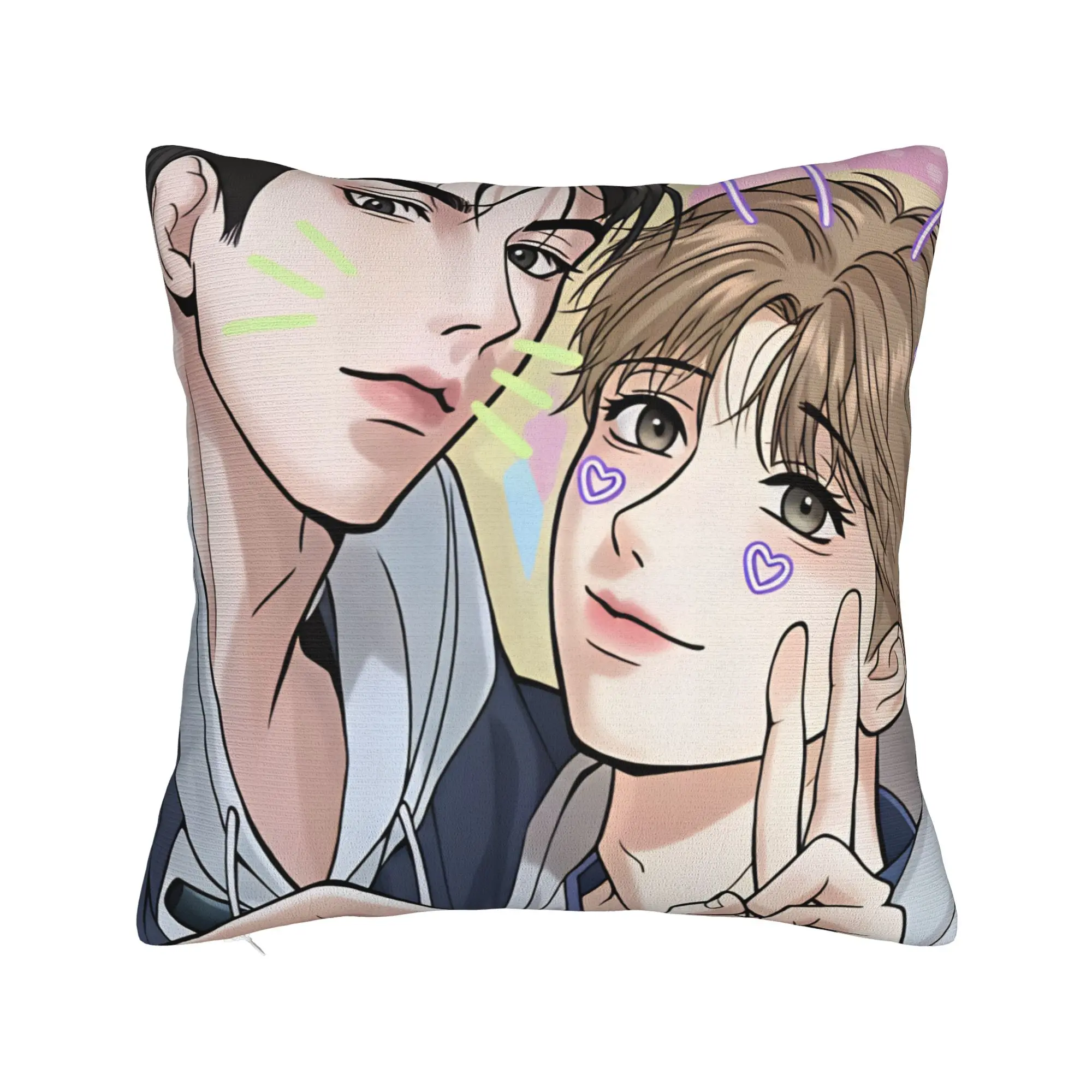 Bl Manhwa Jinx Joo Jaekyung   Pillow Cover  Fashion Pillow Case For Sofa Home Cushion Cover Square Design Pillowcases Gift