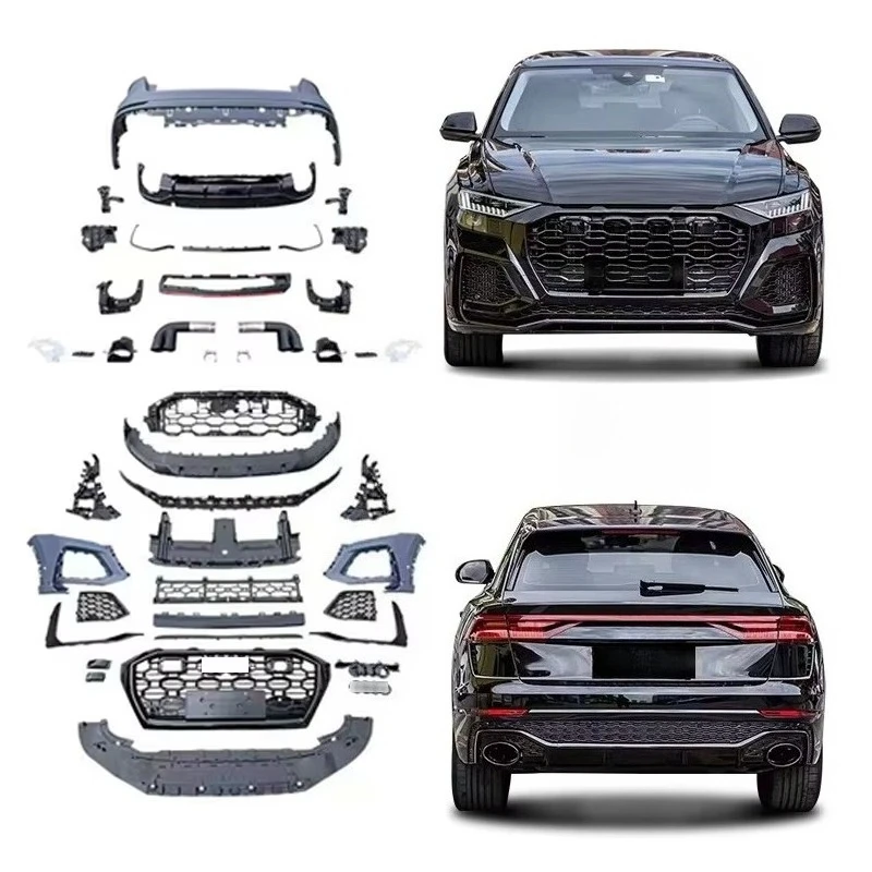 

2018-2022 Q8 SQ8 Upgrade to 2023 RSQ8 Car Body Kits for Q8 Transform RSQ8 Car Bumper Diffuser Exhaust Pipe Front Car Grill