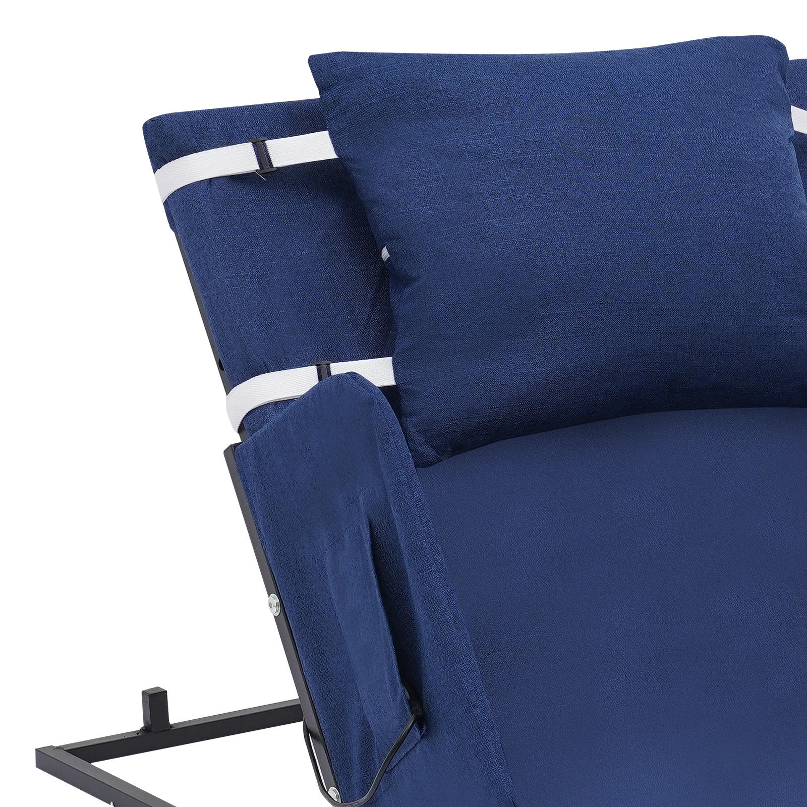 Sandaran Elektrik Biru 600W dengan Sandaran Tangan, Sandaran Elektrik untuk Lansia, Pasien, Ibu Hamil